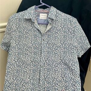 Ricky Singh Denim & Flower Blue and White Men's Shirt